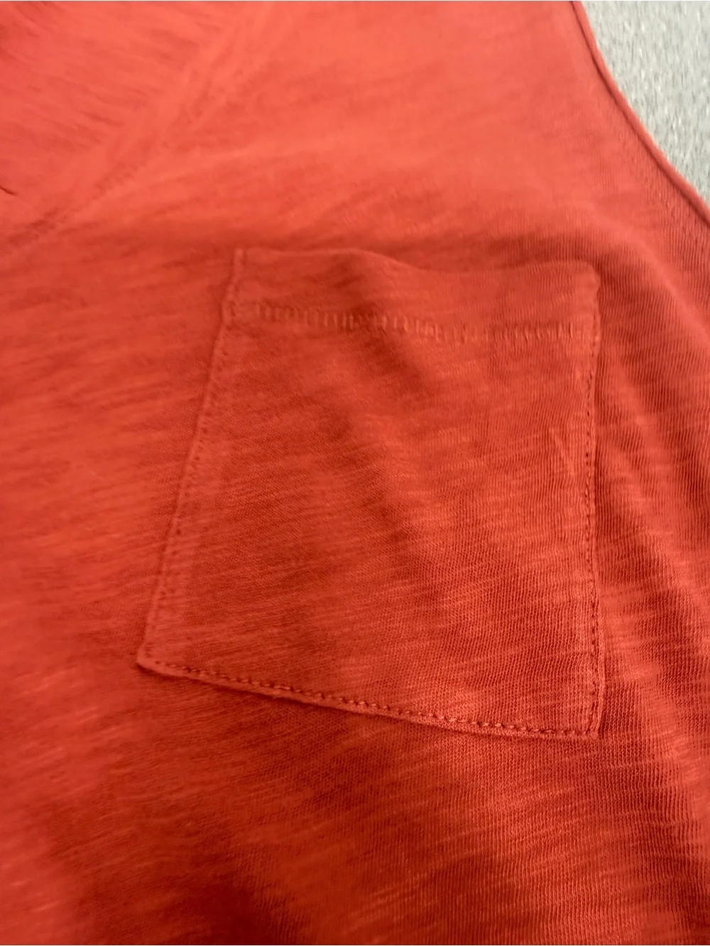 Madewell V-Neck Pocket Tank Top - Rust Red Women’s Small